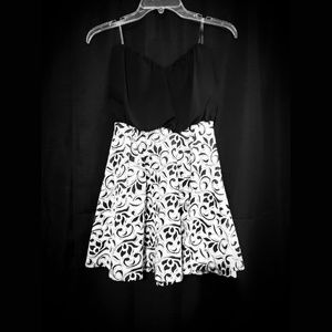 Strapless flare dress